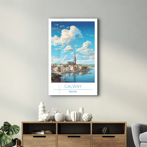 Galway Ireland-Travel Posters | Glass Wall Art - Image 2