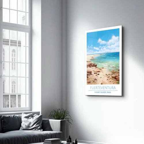 Fuerteventura-Canary Island Spain-Travel Posters | Glass Wall Art - Image 2