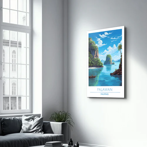 Palawan Philippines-Travel Posters | Glass Wall Art - Image 2