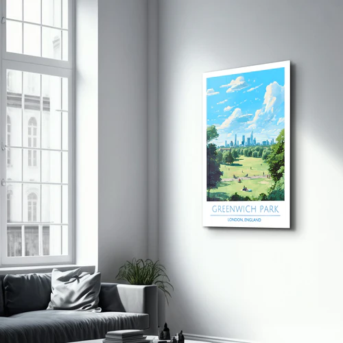 Greenwich Park-London England-Travel Posters | Glass Wall Art - Image 2