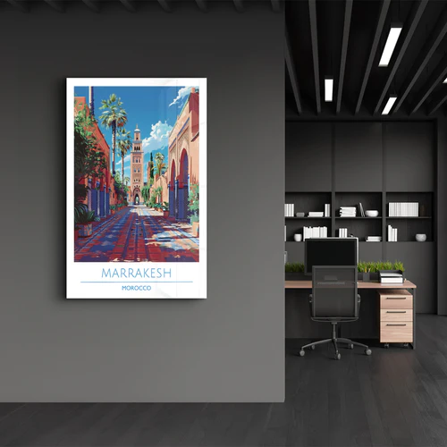 Marrakesh Morocco-Travel Posters | Glass Wall Art - Image 3