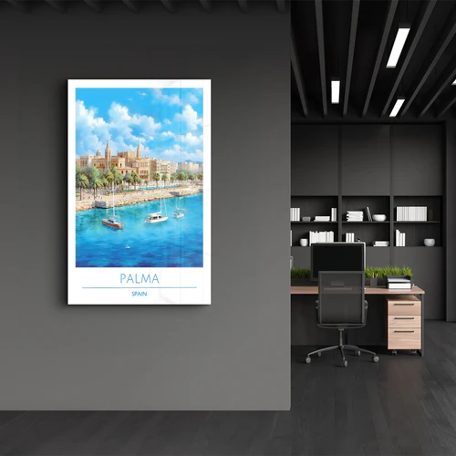 Palma Spain-Travel Posters | Glass Wall Art - Image 3