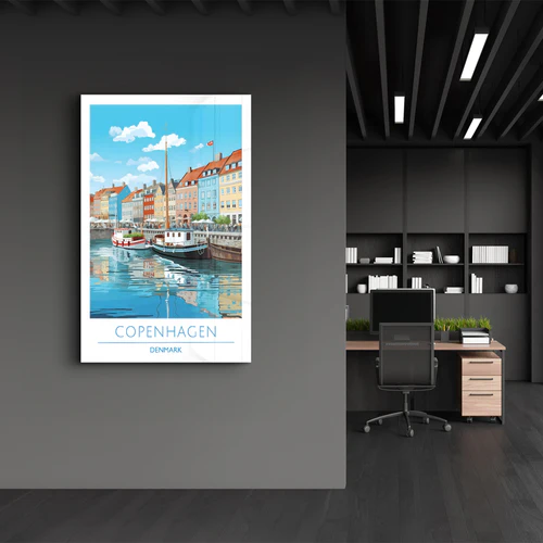 Copenhagen Denmark-Travel Posters | Glass Wall Art - Image 3