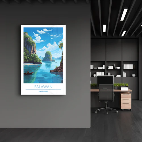 Palawan Philippines-Travel Posters | Glass Wall Art - Image 3