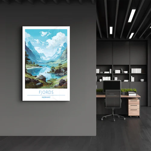 Fjords Norway-Travel Posters | Glass Wall Art - Image 3