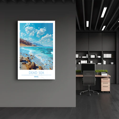 Dead Sea Isreal-Travel Posters | Glass Wall Art - Image 3