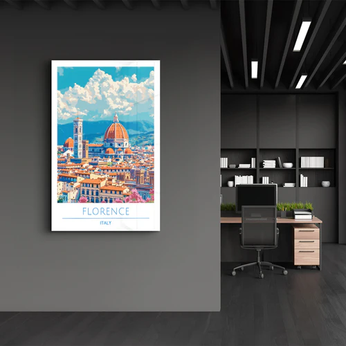 Florence Italy-Travel Posters | Glass Wall Art - Image 3