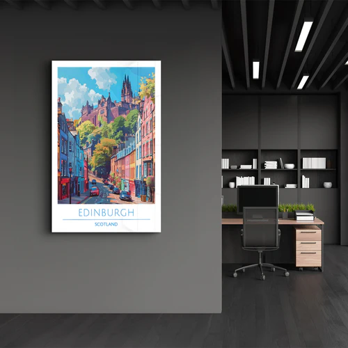 Edinburgh Scotland-Travel Posters | Glass Wall Art - Image 3