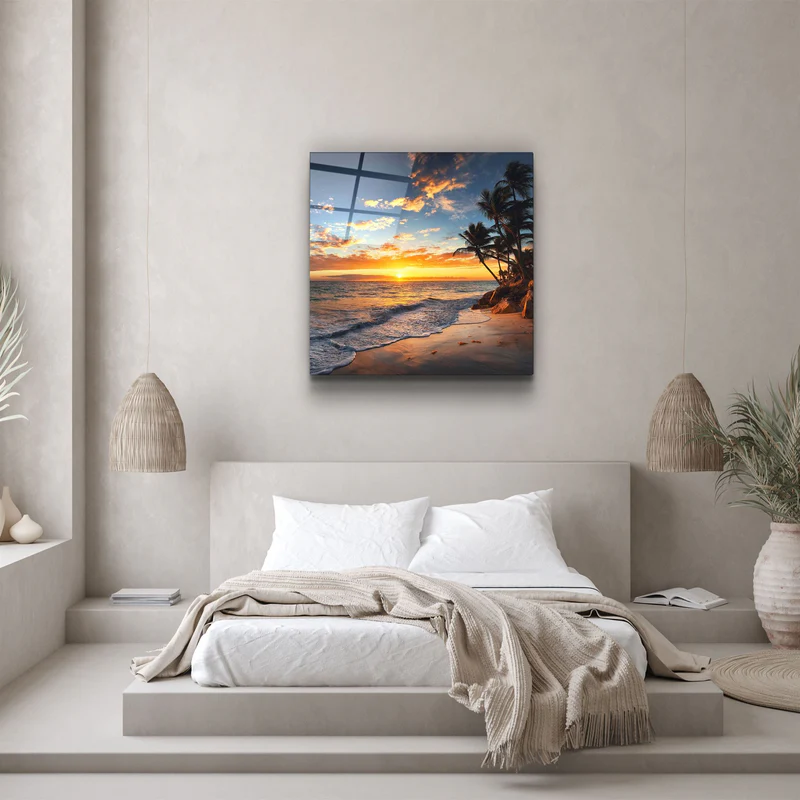 ・"Palm Trees"・Glass Wall Art - Image 3