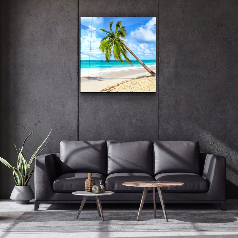 ・"Palm Tree"・Glass Wall Art - Image 2