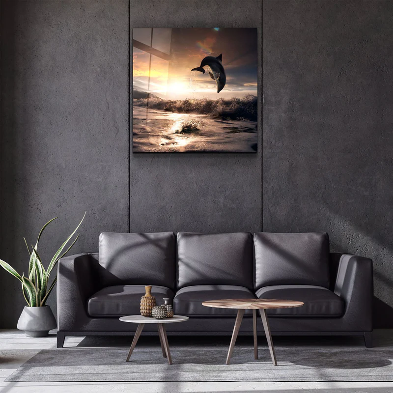 ・"Dolphin"・Glass Wall Art - Image 2