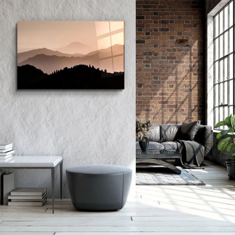・"Black Mountains"・Glass Wall Art - Image 3