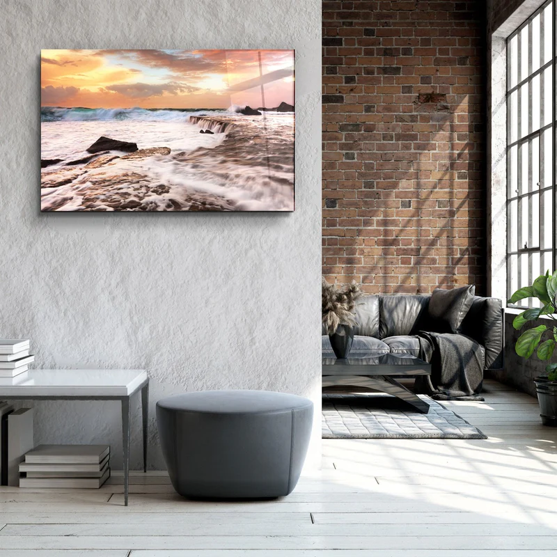 ・"Raging Waves"・Glass Wall Art - Image 3