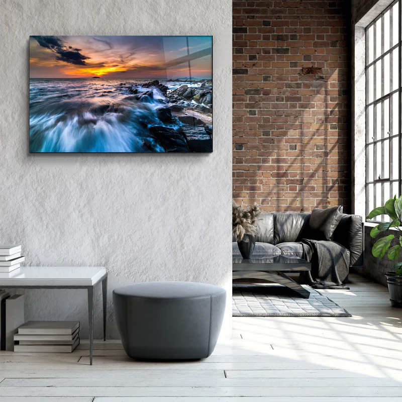 ・"Catch the Sunset"・Glass Wall Art - Image 3