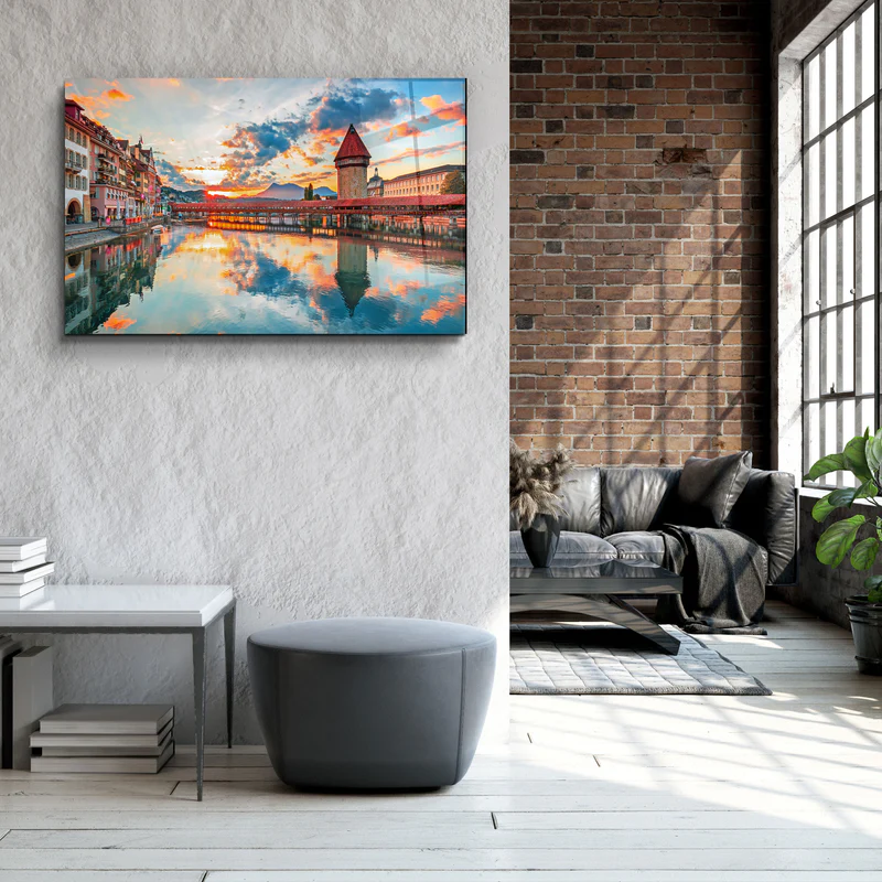 ・"Lucerne - Switzerland"・Glass Wall Art - Image 3