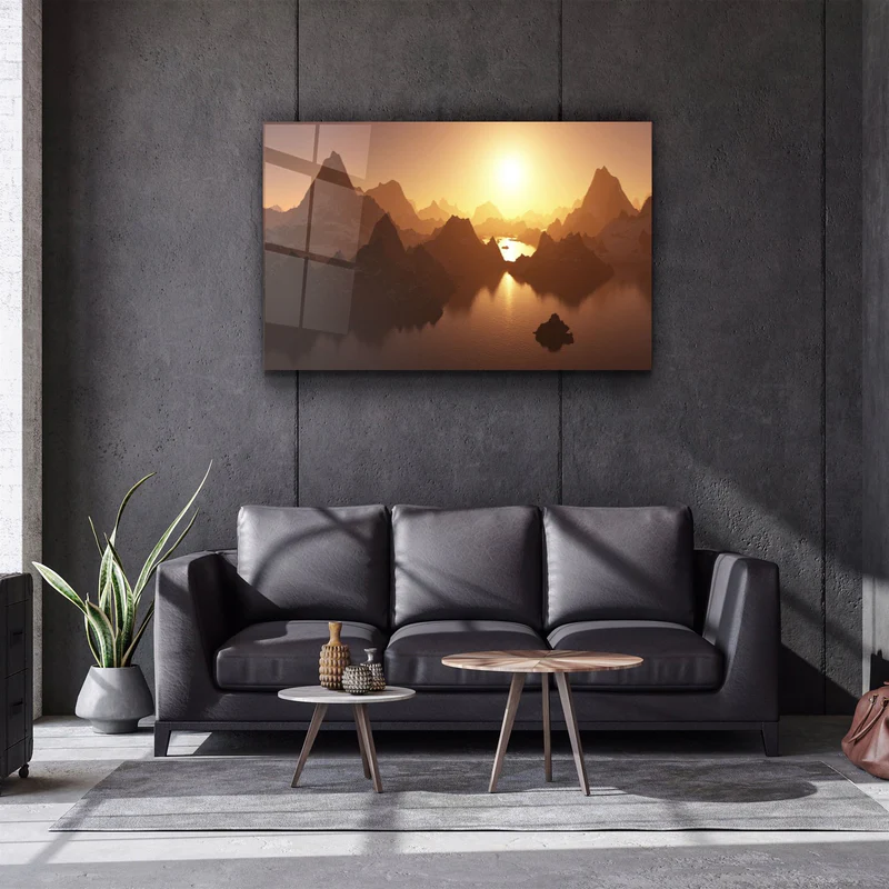 ・"Mountain"・Glass Wall Art - Image 2