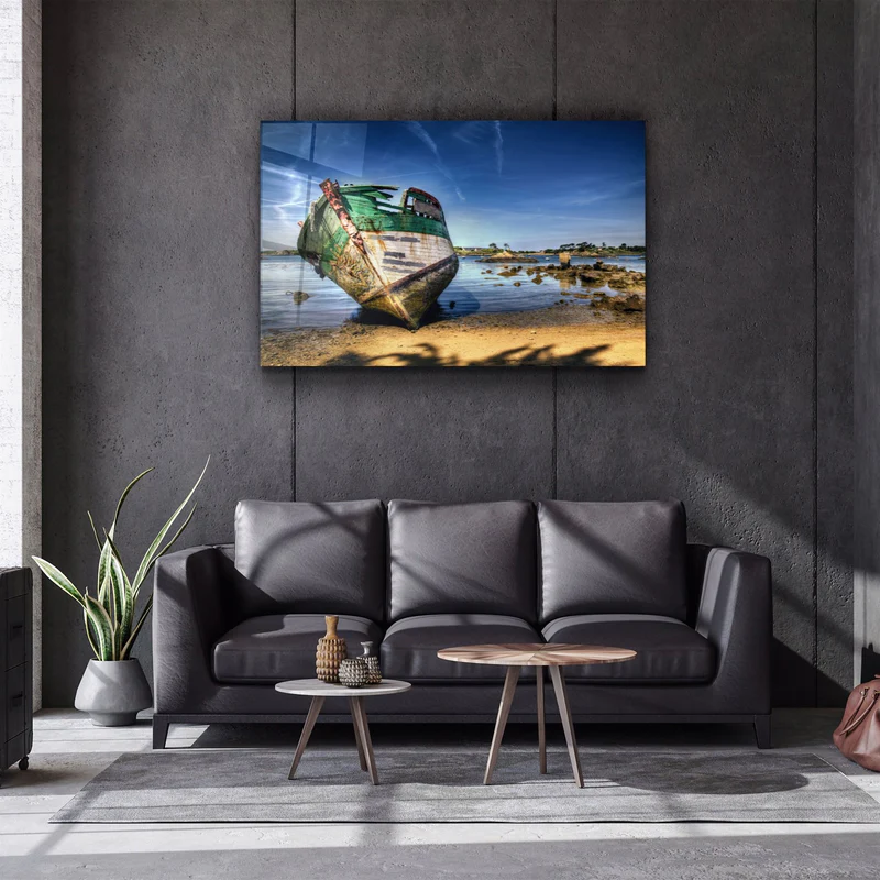 ・"Shipwreck"・Glass Wall Art - Image 2