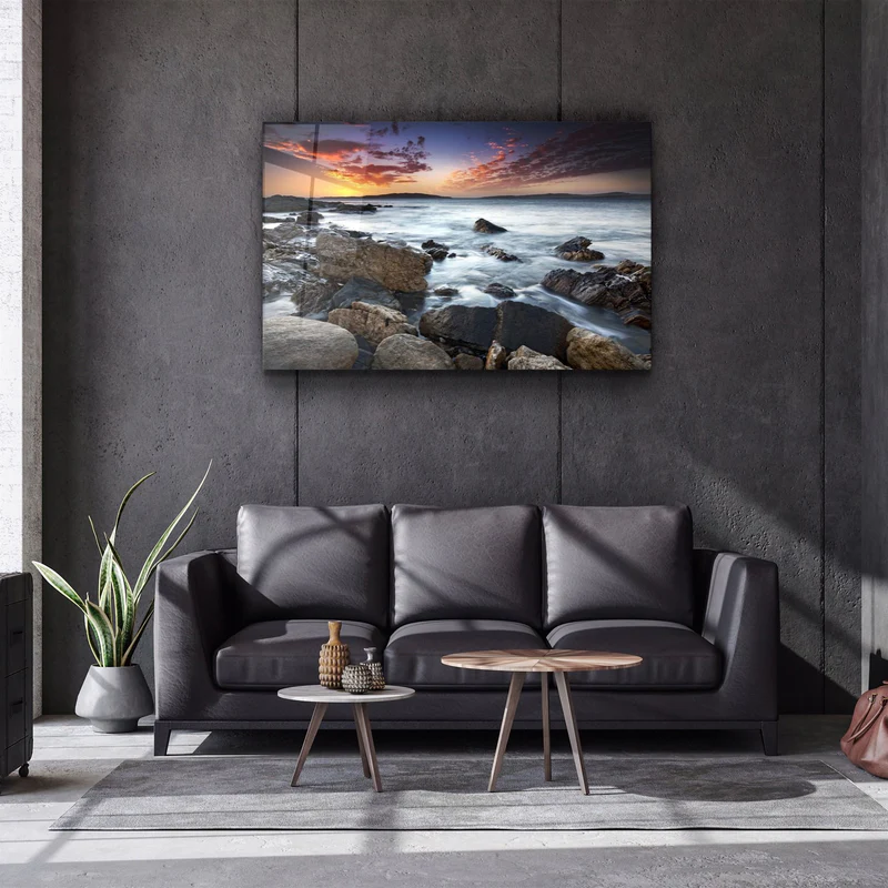 ・"Sea Landscape"・Glass Wall Art - Image 2