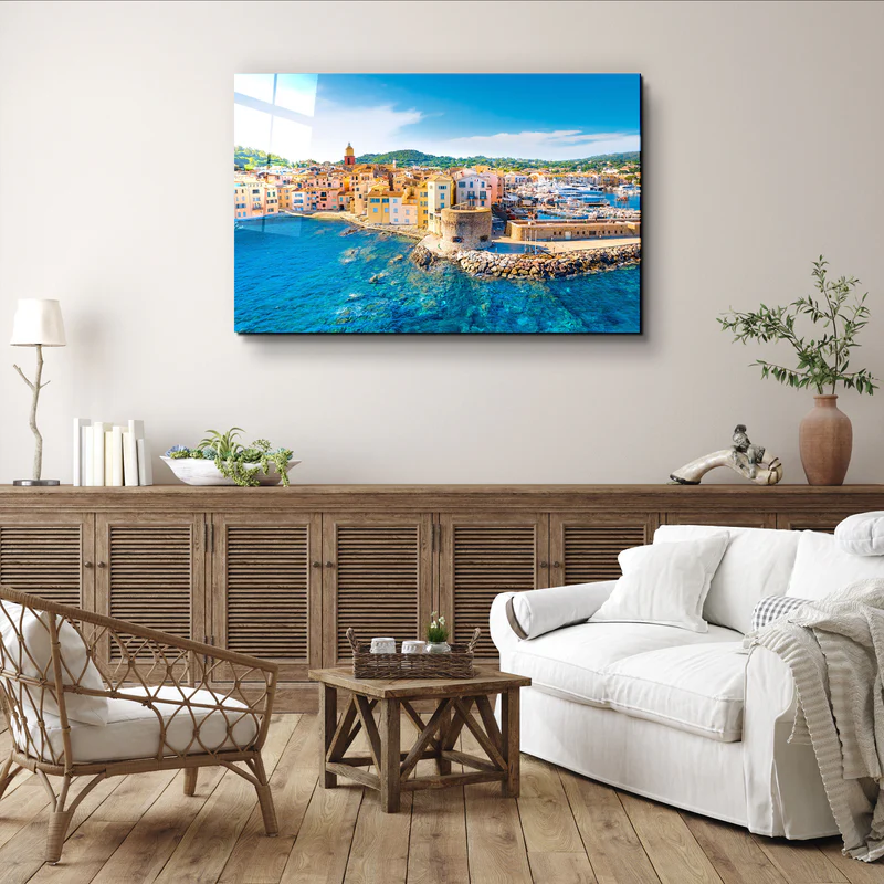 ・"St. Tropez"・Glass Wall Art - Image 2