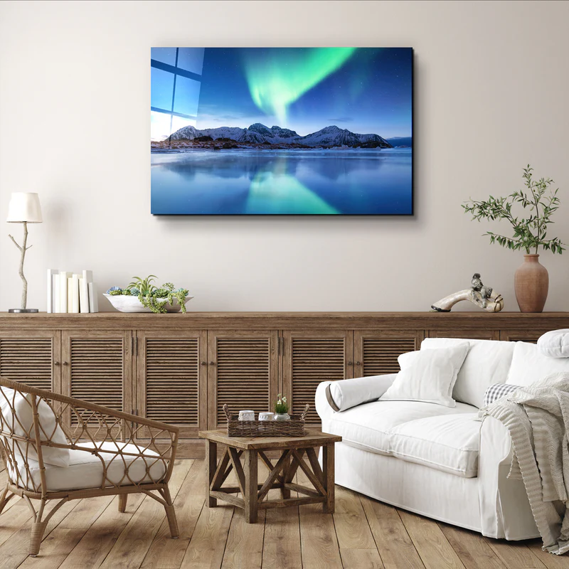 ・"Reflection Of The Northern Lights"・Glass Wall Art - Image 2
