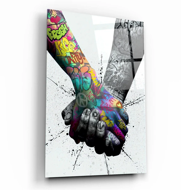 "Handhold"ć»Glass Wall Art
