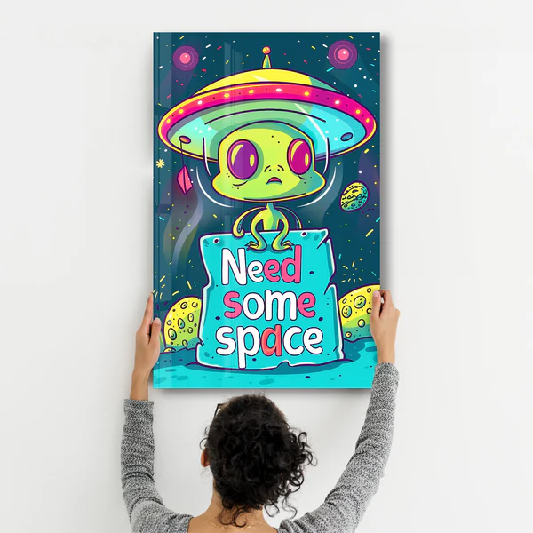 Need Some Space | Designers Collection Glass Wall Art - Image 3