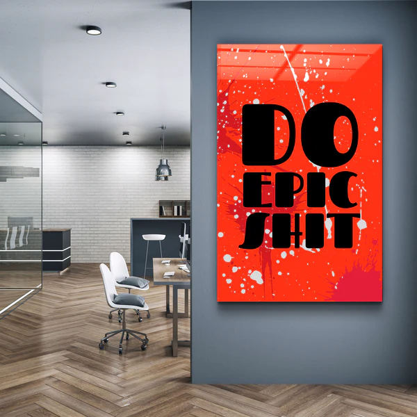 ・"Do Epic X Red"・Designers Collection Glass Wall Art - Image 3