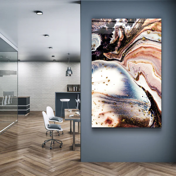 ・"Marble Pattern"・Glass Wall Art - Image 2