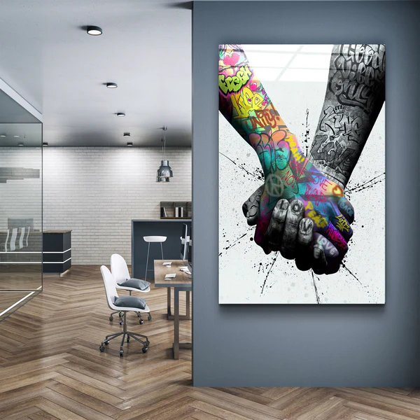 "Handhold"ć»Glass Wall Art - Image 2