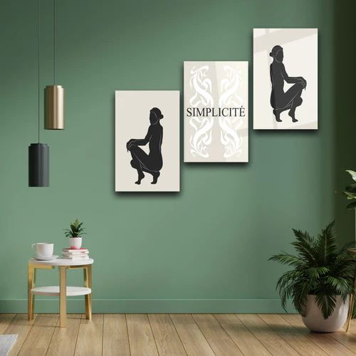 ."Simplicite". Contemporary Gallery Collection Glass Wall Art - Image 3