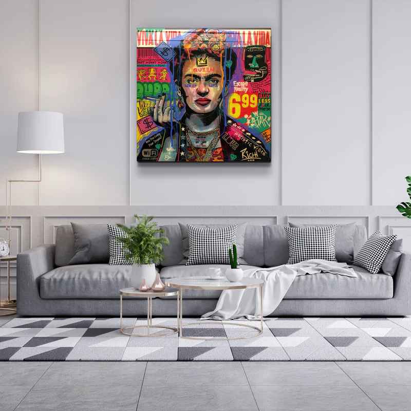 ."Frida". Designer's Collection Glass Wall Art - Image 2