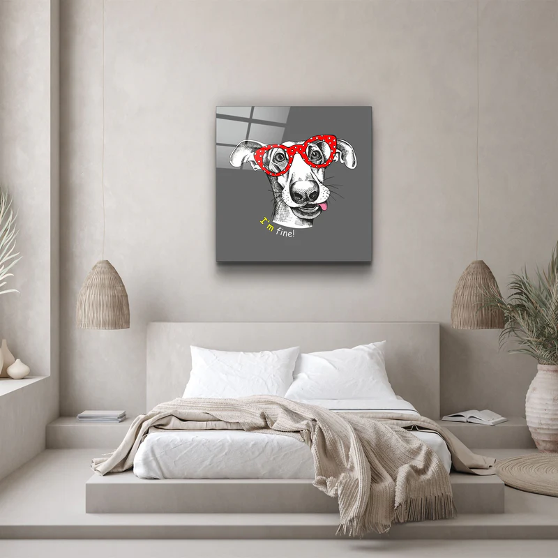 ・"I'm Fine"・Glass Wall Art - Image 3
