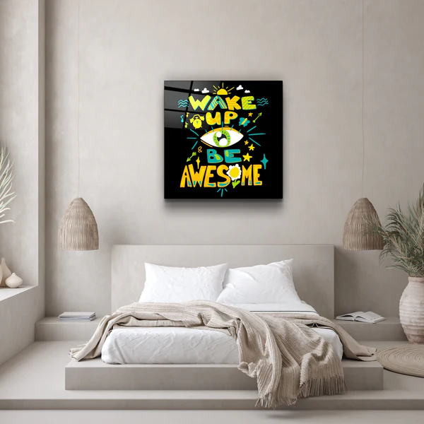 ・"Be Awesome"・Glass Wall Art - Image 3