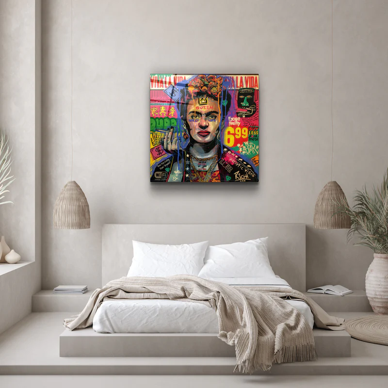 ."Frida". Designer's Collection Glass Wall Art - Image 3