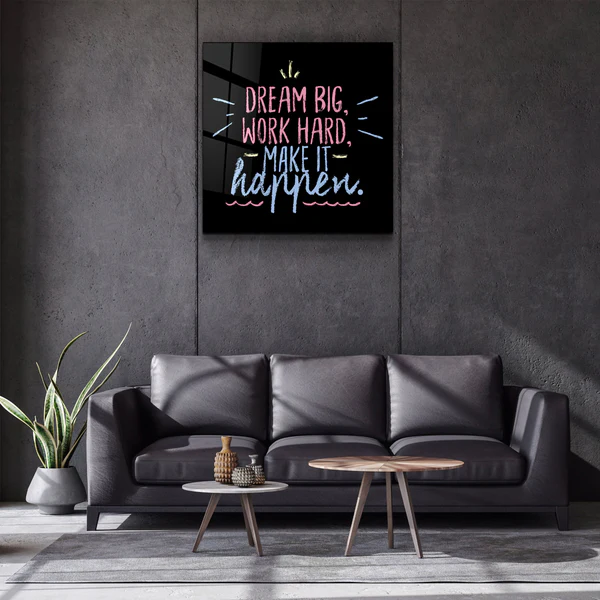 ・"Make It Happen"・Glass Wall Art - Image 3