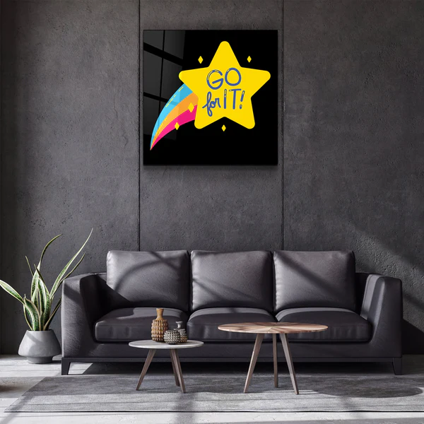・"Go For It"・Glass Wall Art - Image 2