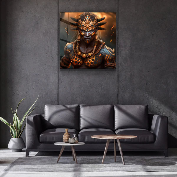 ."Warriors 2". Secret World Collection Glass Wall Art - Image 2