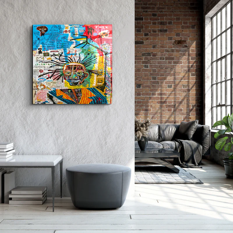 ."Abstract Weird". Designer's Collection Glass Wall Art - Image 2