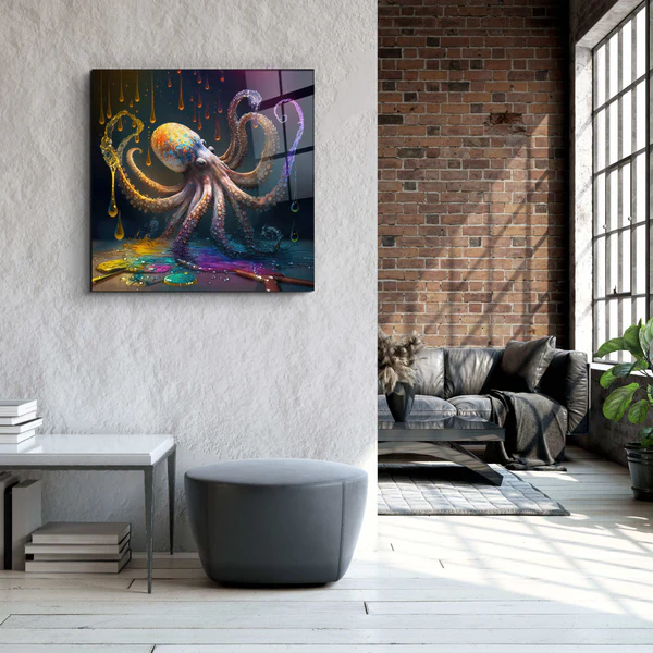 ."Painter Octo". Designers Collection Glass Wall Art - Image 2