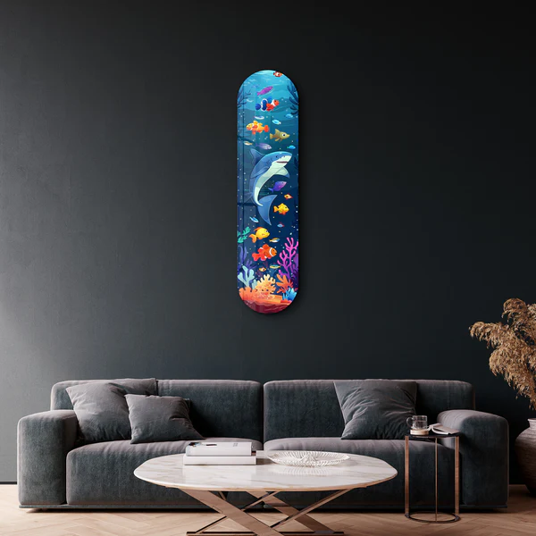 Sweet Shark 2| Glass Wall Art - Image 3