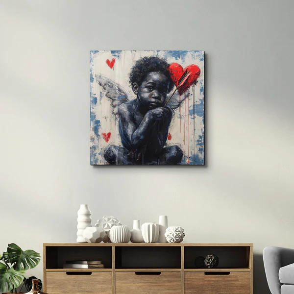 Little Angel Street Art | Glass Wall Art - Image 3