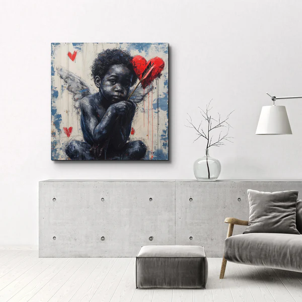 Little Angel Street Art | Glass Wall Art - Image 2