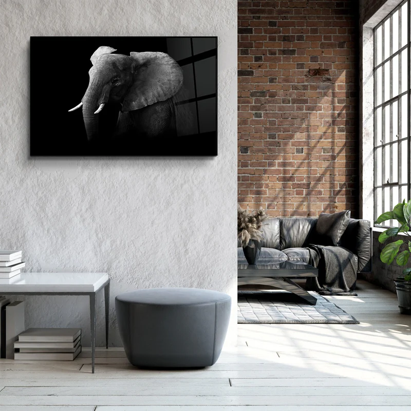 ・"Elephant"・Glass Wall Art - Image 2