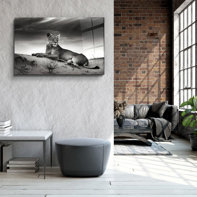 ・"Lioness"・Glass Wall Art - Image 2
