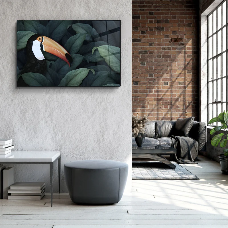 ・"Toucan Parrot"・Glass Wall Art - Image 2