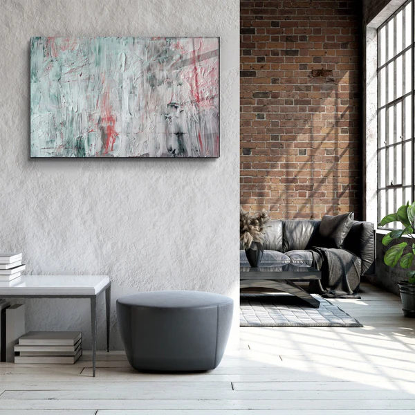 ・"Oil Painting Effect Abstract Pattern"・Glass Wall Art - Image 3
