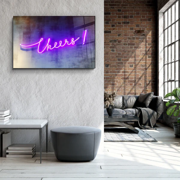 ・"Cheers!"・Glass Wall Art) - Image 3