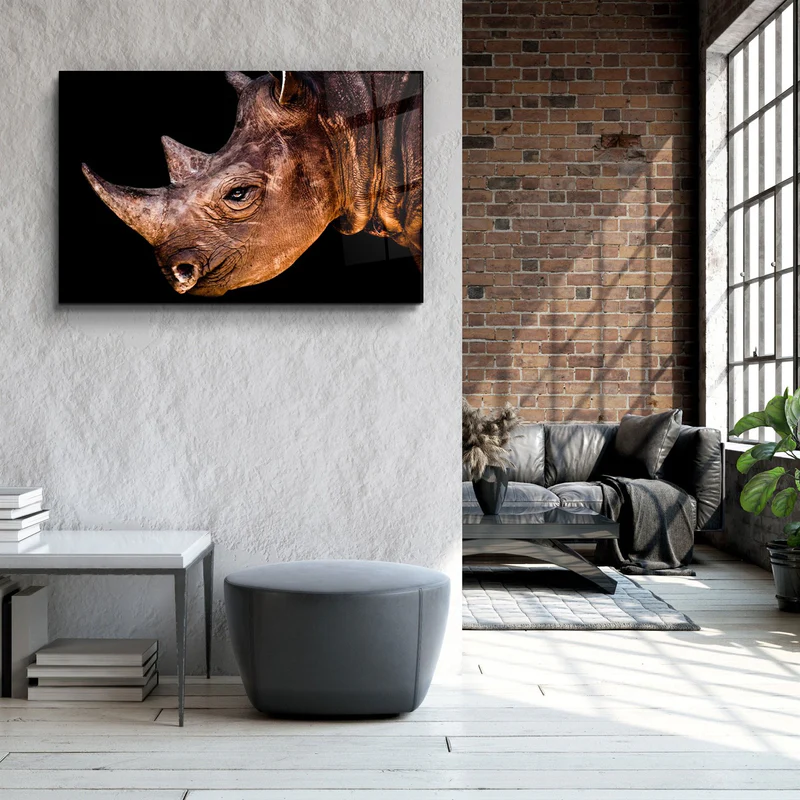 ・"Rhino V3"・Glass Wall Art - Image 3
