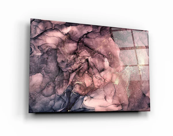 ・"Purple Wave Pattern V3"・Glass Wall Art