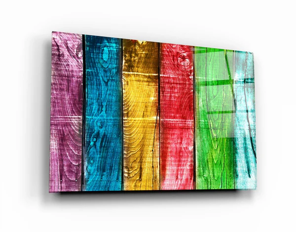 ・"Painted Wood V2"・Glass Wall Art - Image 2